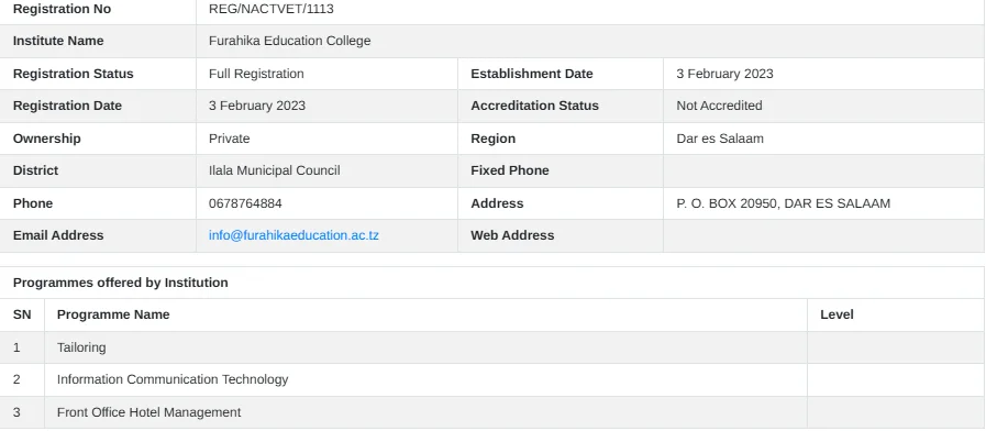 Chuo cha Furahika Education College