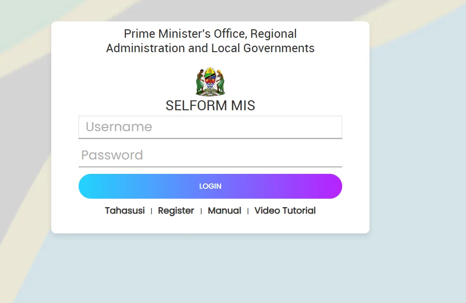 TAMISEMI Selform MIS