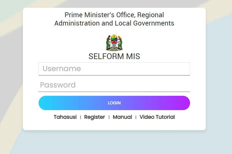 Selform MIS TAMISEMI