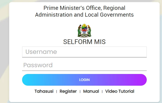 Selform MIS TAMISEMI Tahasusi
